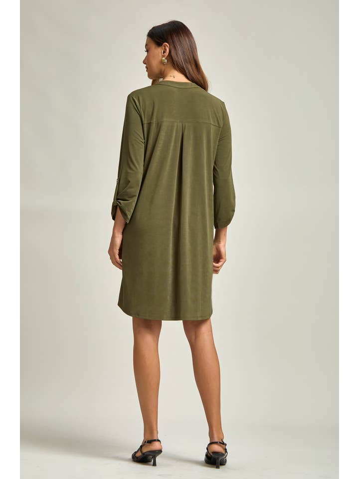 Dear Scarlett - Wholesale Dress - Women's - Solid A line 3/4 Sleeve Dress13