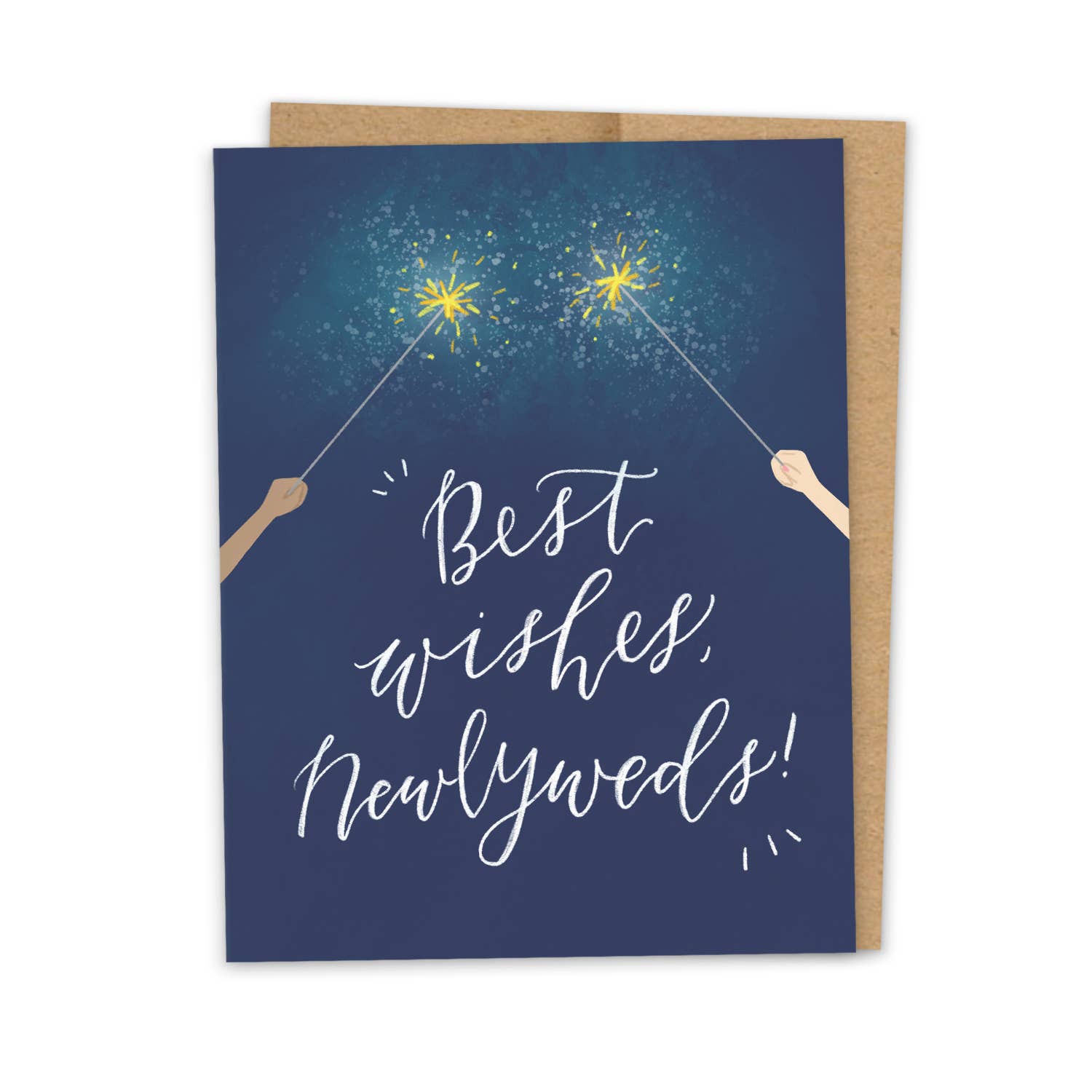 Happy Tines Design Co. - Wholesale Wedding Card - Greeting Card: Wedding Newlywed Sparklers, Bride, Engagement2