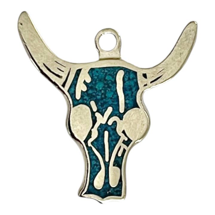 Single Charm - Silver Enamel Skull for wholesale by The Sage Vintage