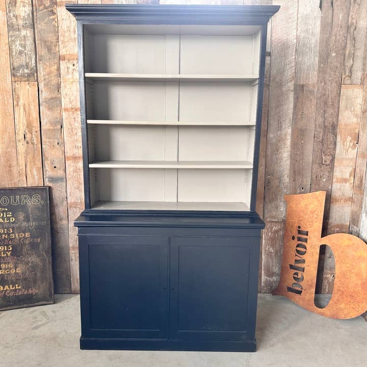 Antico armadio libreria edoardiano nero, circa 1900 per la vendita all'ingrosso da parte di belvoir