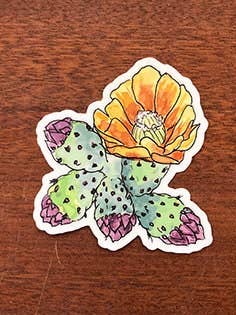 Prickly Pear Cactus Flower Fruit Stickers for wholesale by Trendy Bullsh*t