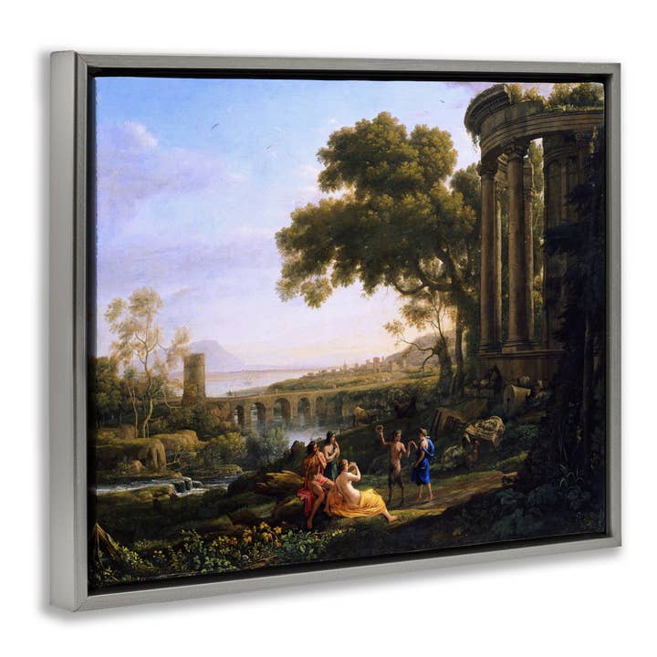 Stupell Industries - Wholesale Wall Decor - Kids & Baby - Classic Nymph & Satyr Dancing Floater Framed Art26