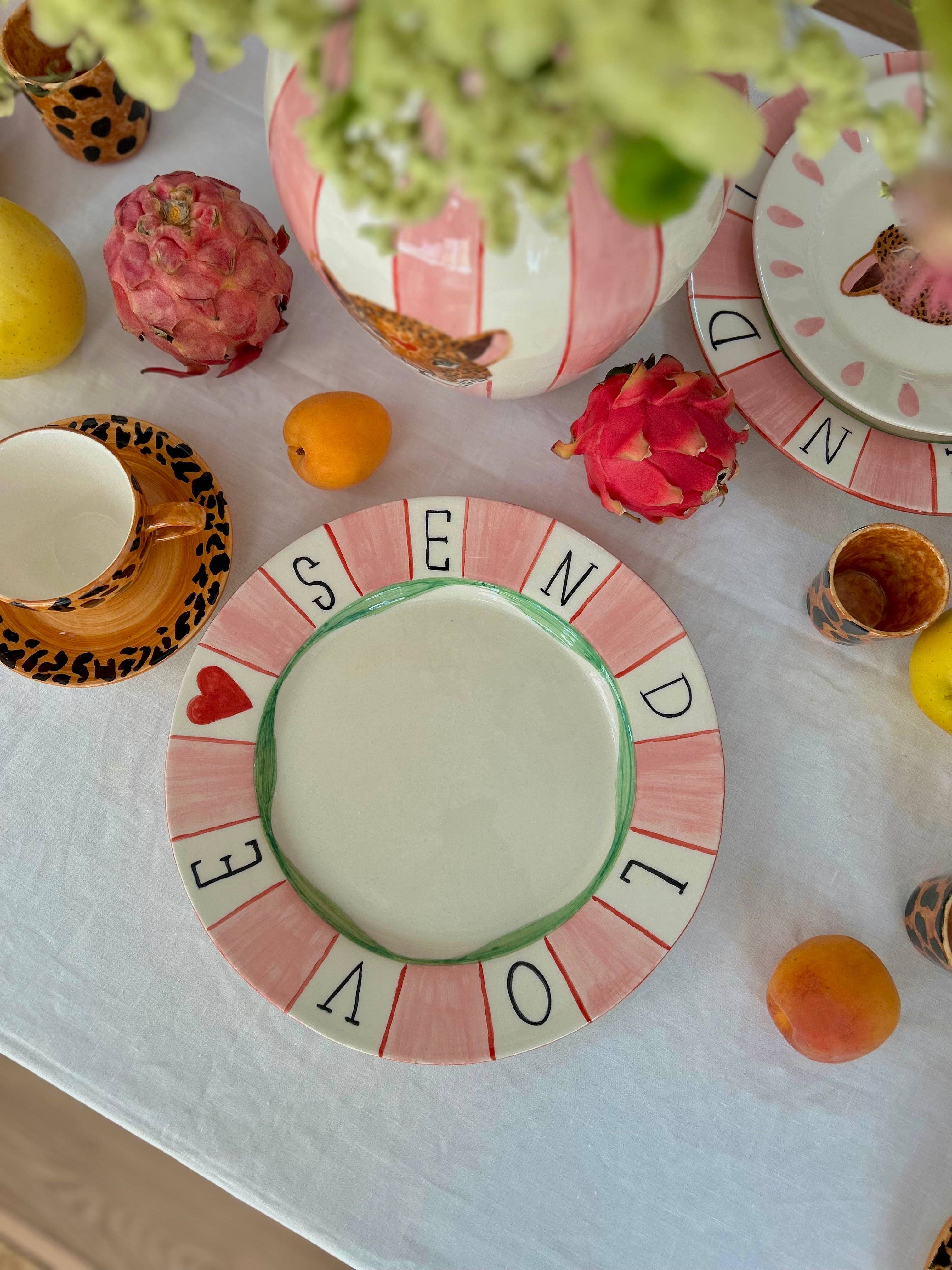 Cale Home - Wholesale Dinner Plate - Prato Enviar Amor