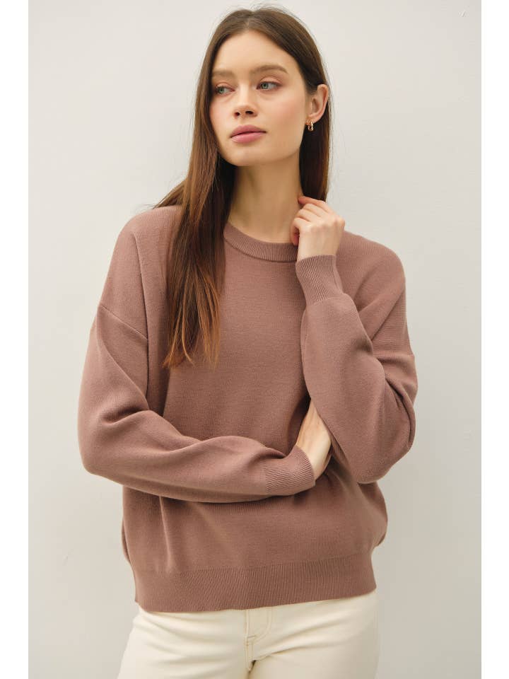 Be Cool - Wholesale Knit Sweater - Women's - CREW NECK BOXY FIT SWEATER