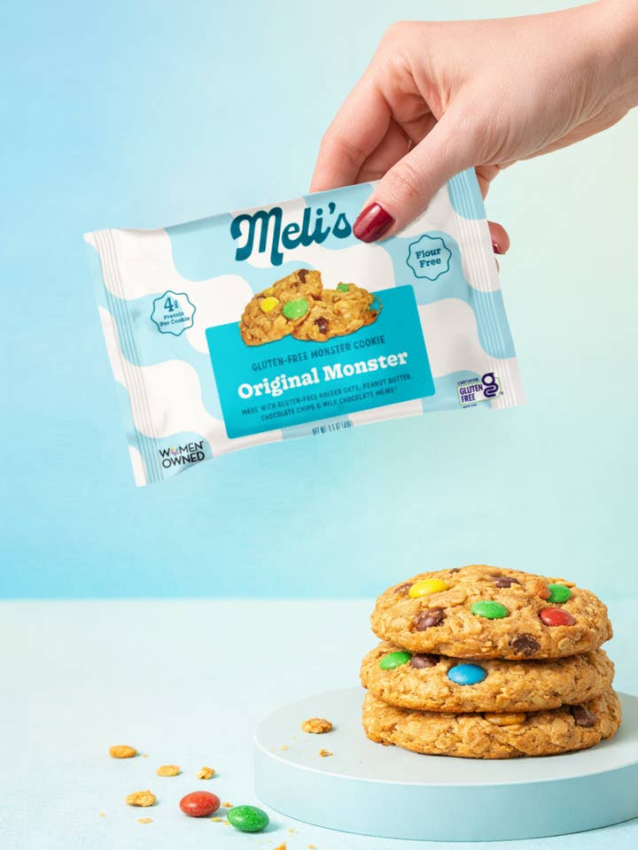 Individual wrapped original monster cookies for wholesale by Meli's Cookies