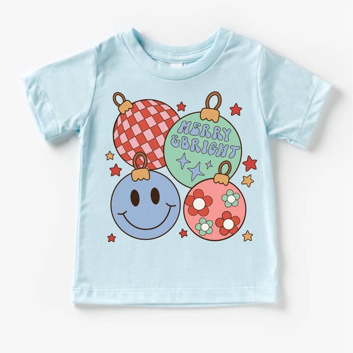 Madi Moosh - Wholesale Screen Printed T-Shirt - Kids - Merry And Bright Christmas T-Shirt - Christmas Tee5