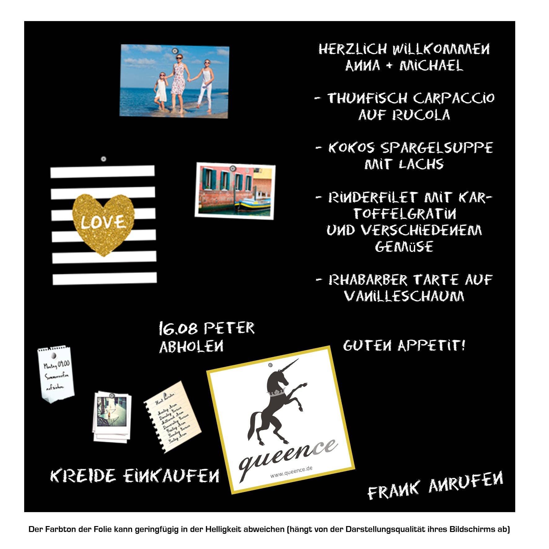 Queence - Wholesale Magnet Board - Magnetic blackboard film - black8