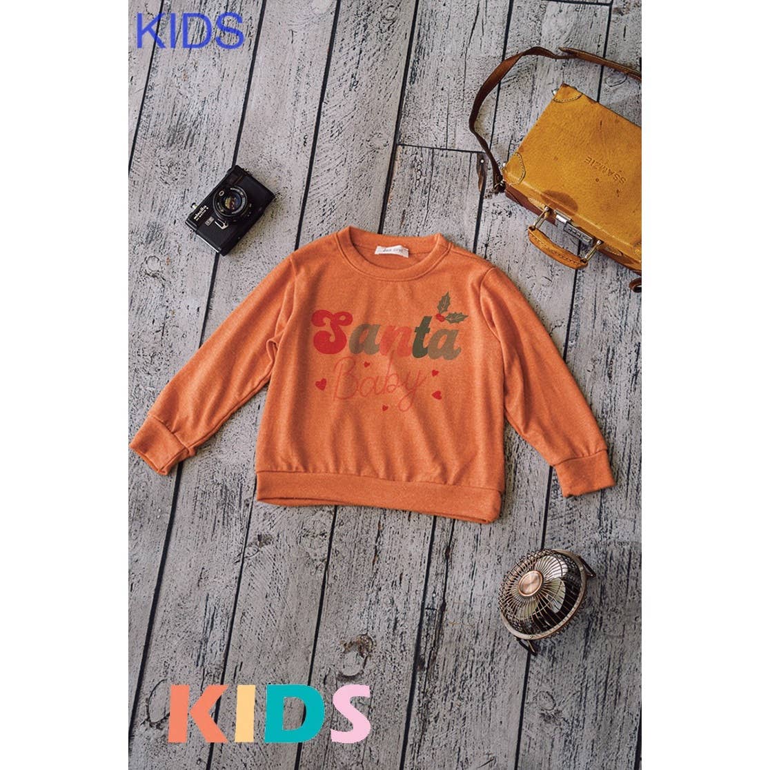 Phil Love - Wholesale Sweatshirt - Kids - Kids Santa baby print Soft Sweatshirt3