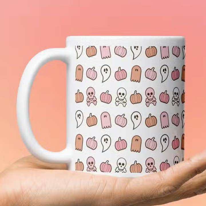 Tazza da caffè retrò per Halloween per la vendita all'ingrosso da parte di a riley creations