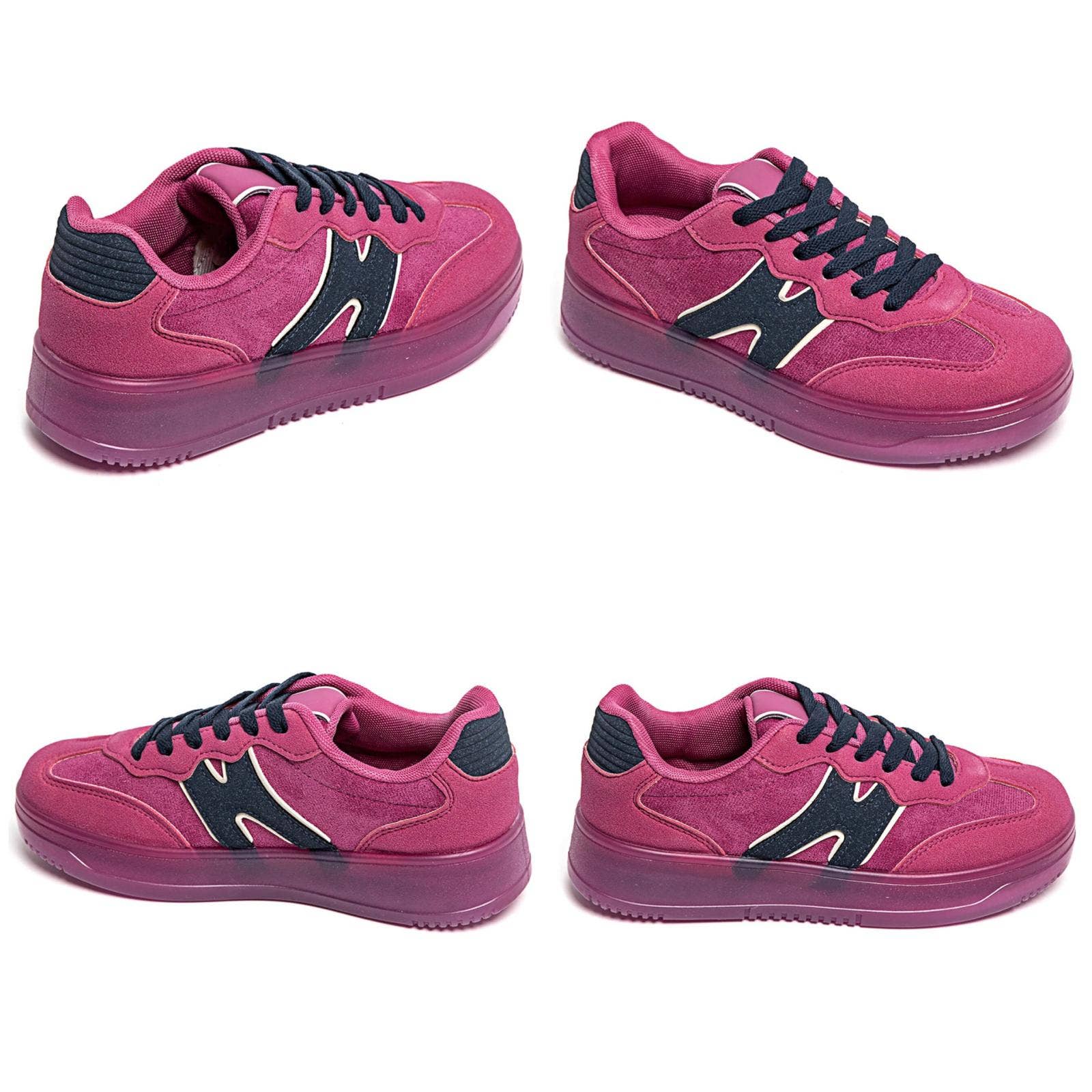 No Doubt Shoes – Engroshandel Lifestyle sneaker - Dame – KLASSISKE GADESKO I KONTRASTFARVER MED SNØREBÅND I IMITERET RUSKIND5