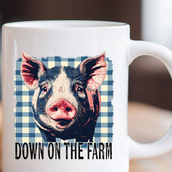 Wholesale Accessory Market - Wholesale Coffee Mug - Down On The Farm Pig Ceramic Mug0