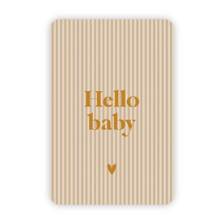 Wenskaart | Hello baby goudfolie voor wholesale door Wensjegeluk