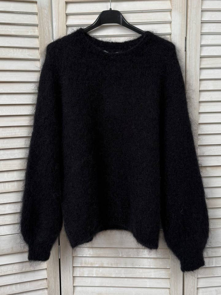 NOELINE - Wholesale Knitted jumper – Women′s - 80% kid mohair sweater 30128
