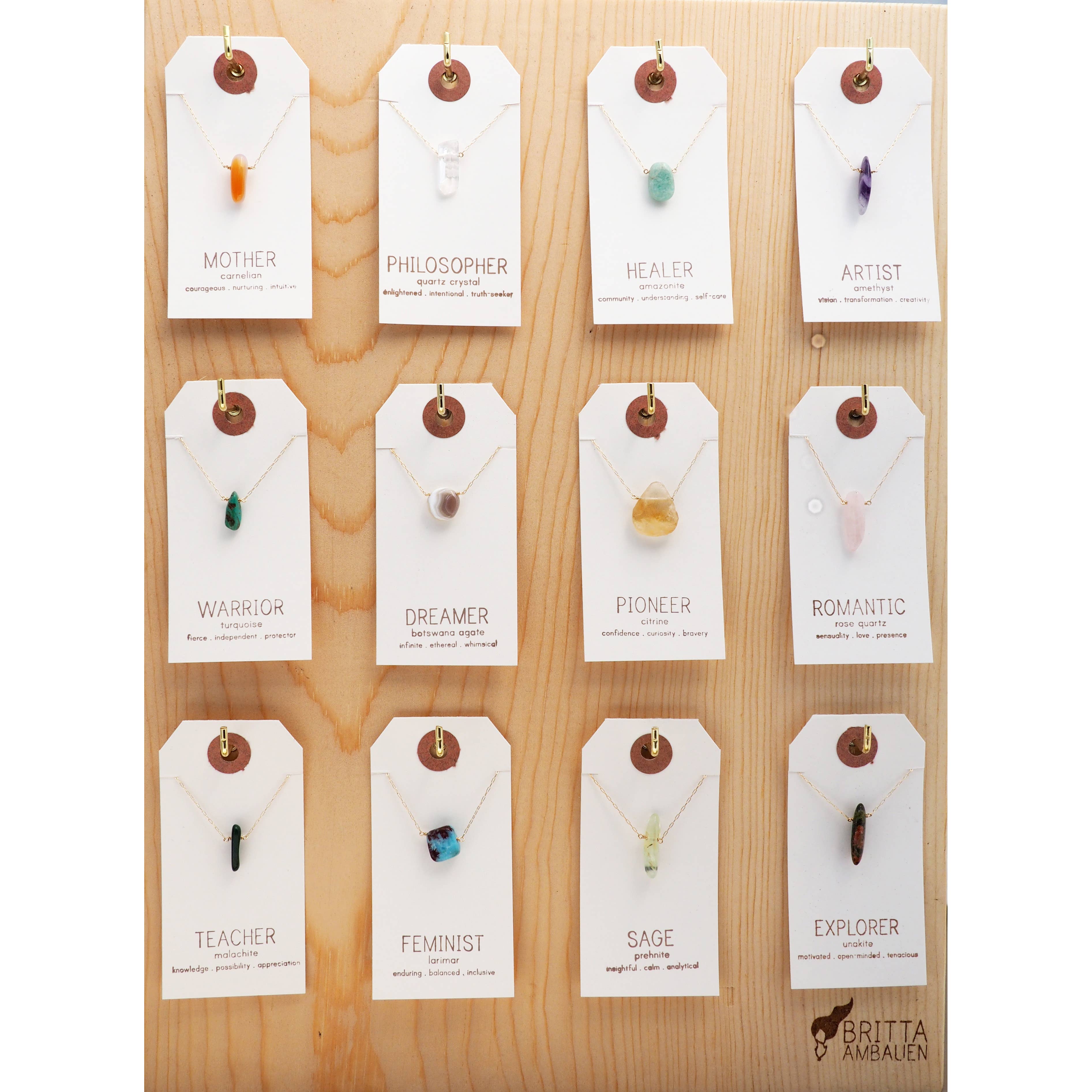 Britta Ambauen Jewelry – Engroshandel Halskæde med vedhæng – Arketype halskæde - Vælg din ædelsten18