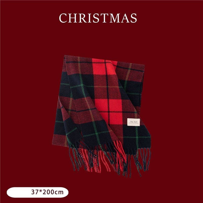 UZ Wholesale Store - Wholesale Sjaal - Dames - Warme klassieke winter sjaal met kerstfestival design4