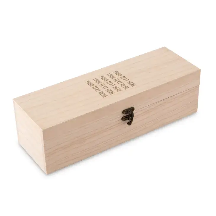 Weddingstar Inc. - Venta al por mayor Caja de regalo - Caja de regalo para vino de madera con tapa y logo personalizado grabado3