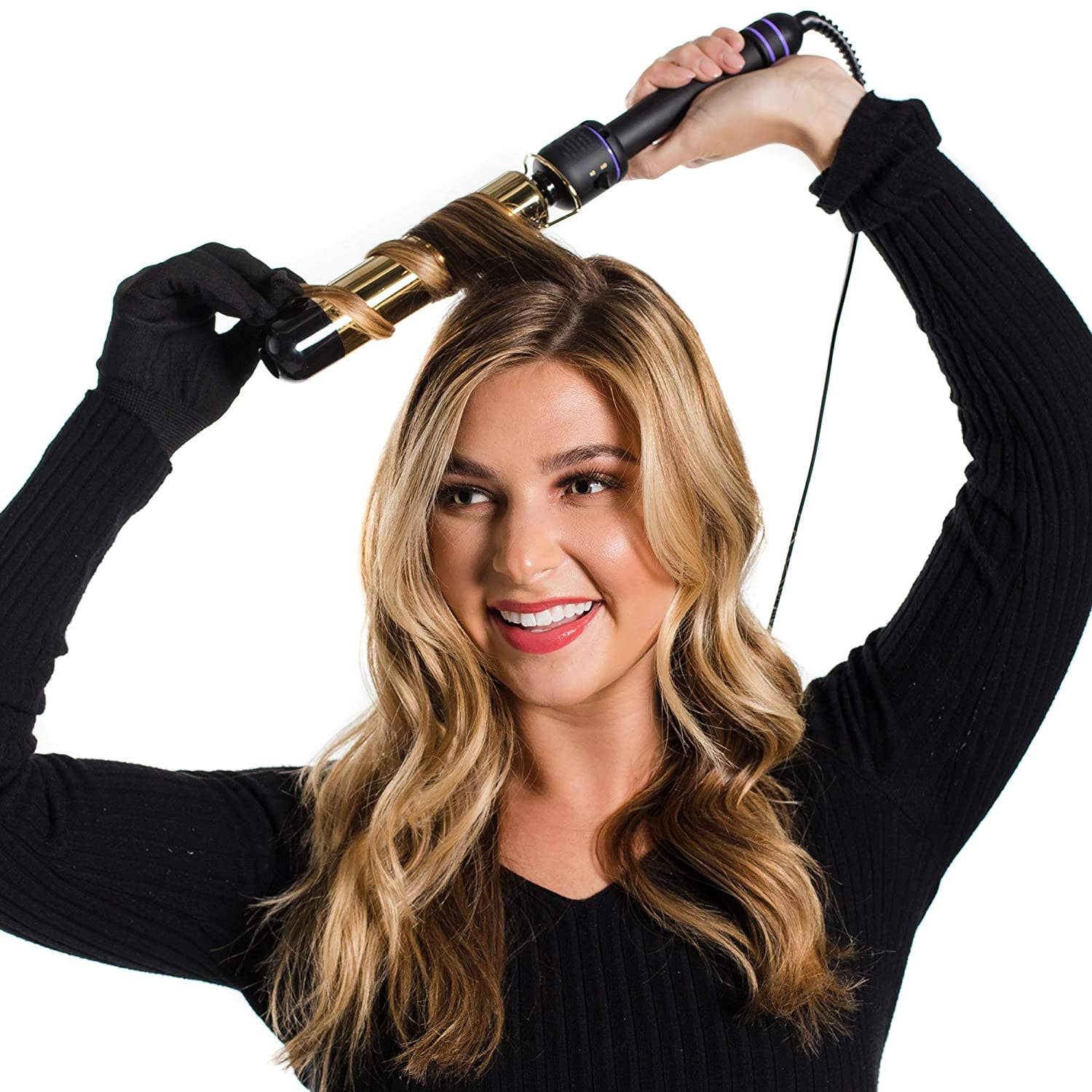 iTech361 – wholesale Curling iron/wand – HOT TOOLS GOLD FLIPPERLESS CURLING WAND IRON, 1 1/2"6
