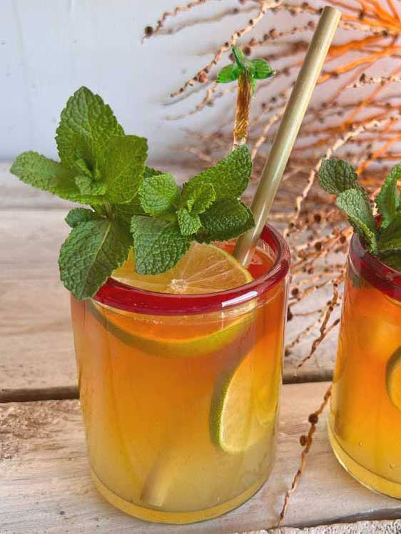 Mexicaans Rocks Glas, Rode Rand voor wholesale door Shaker & Makers