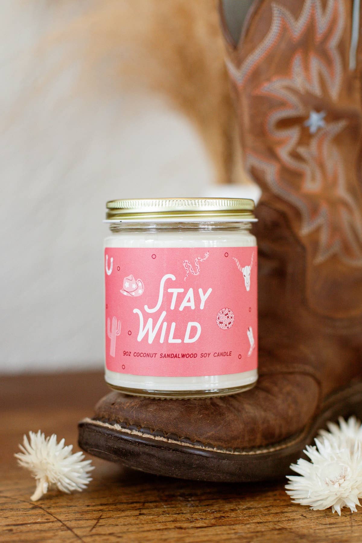 Austy Lou by Broken Top Brands - Vente Bougie en bocal - Bougie en cire de soja 9oz Stay Wild2