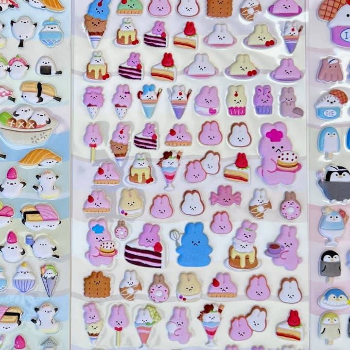 BCmini - Wholesale Sticker - 11024 Tiny Animal Puffy Assorted Stickers-122