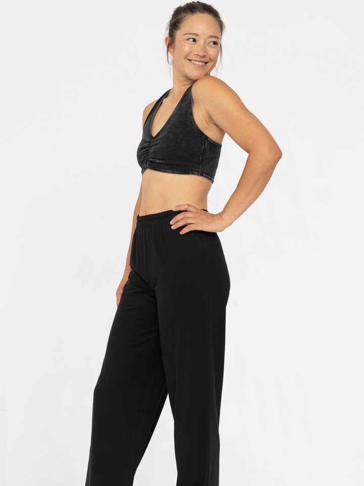 Mono B - Wholesale Sports Bra - Women's - Mineral Wash Cotton Blend Racerback Bra