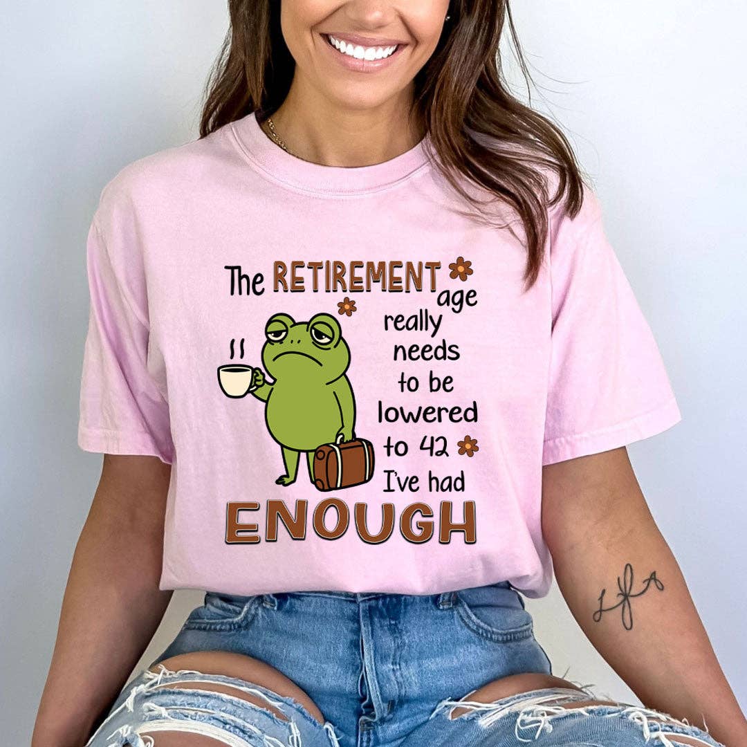 LA Shirt Company - Wholesale Screen Printed T-Shirt - Women's - The retirement Age Needs To Be Lowered - Bella Canvas4