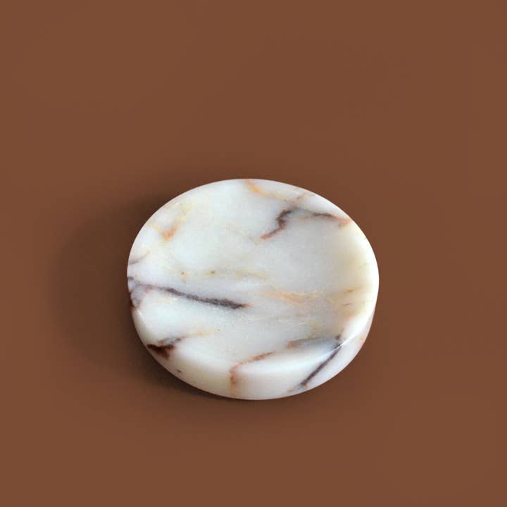 Flora Vesta - Wholesale Jewelry Dish - Viola Calacatta Marble Keeper Ring Dish1