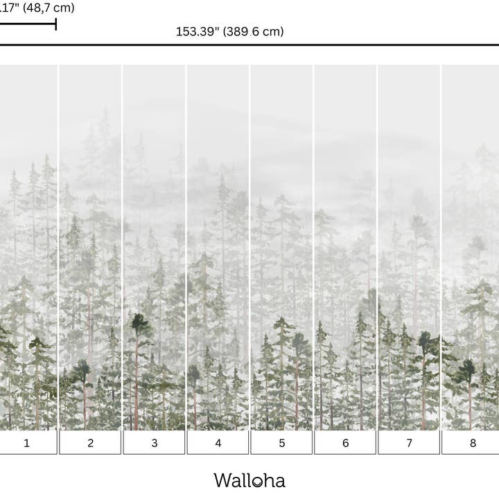 Walloha - Wholesale Wallpaper - Forest wallpaper - MISTY FOREST - Children's bedroom wallpaper7