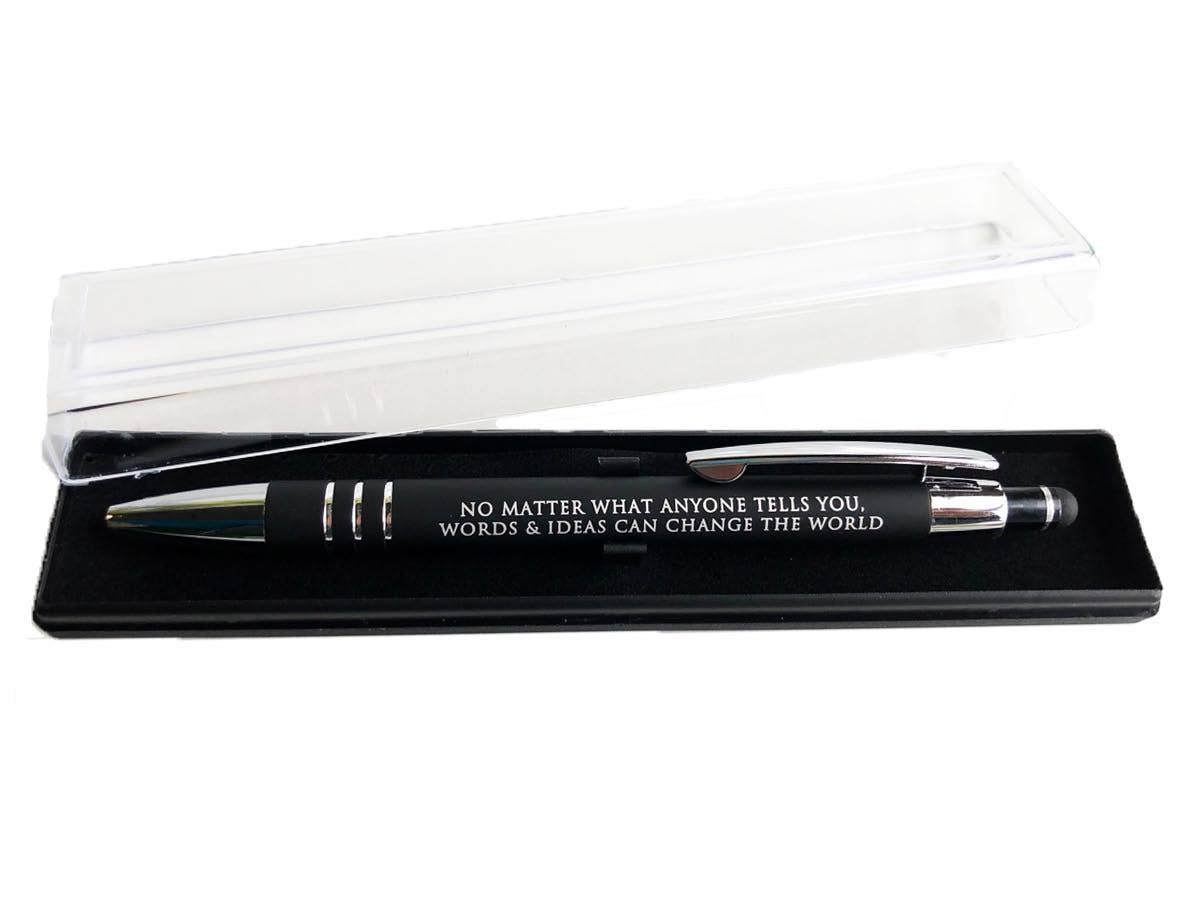 Fly Paper Products - Wholesale Pen - Words and Ideas Aspiring Writer Black Stylus Pen3