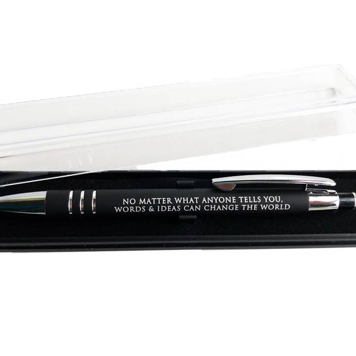 Fly Paper Products - Wholesale Pen - Words and Ideas Aspiring Writer Black Stylus Pen3