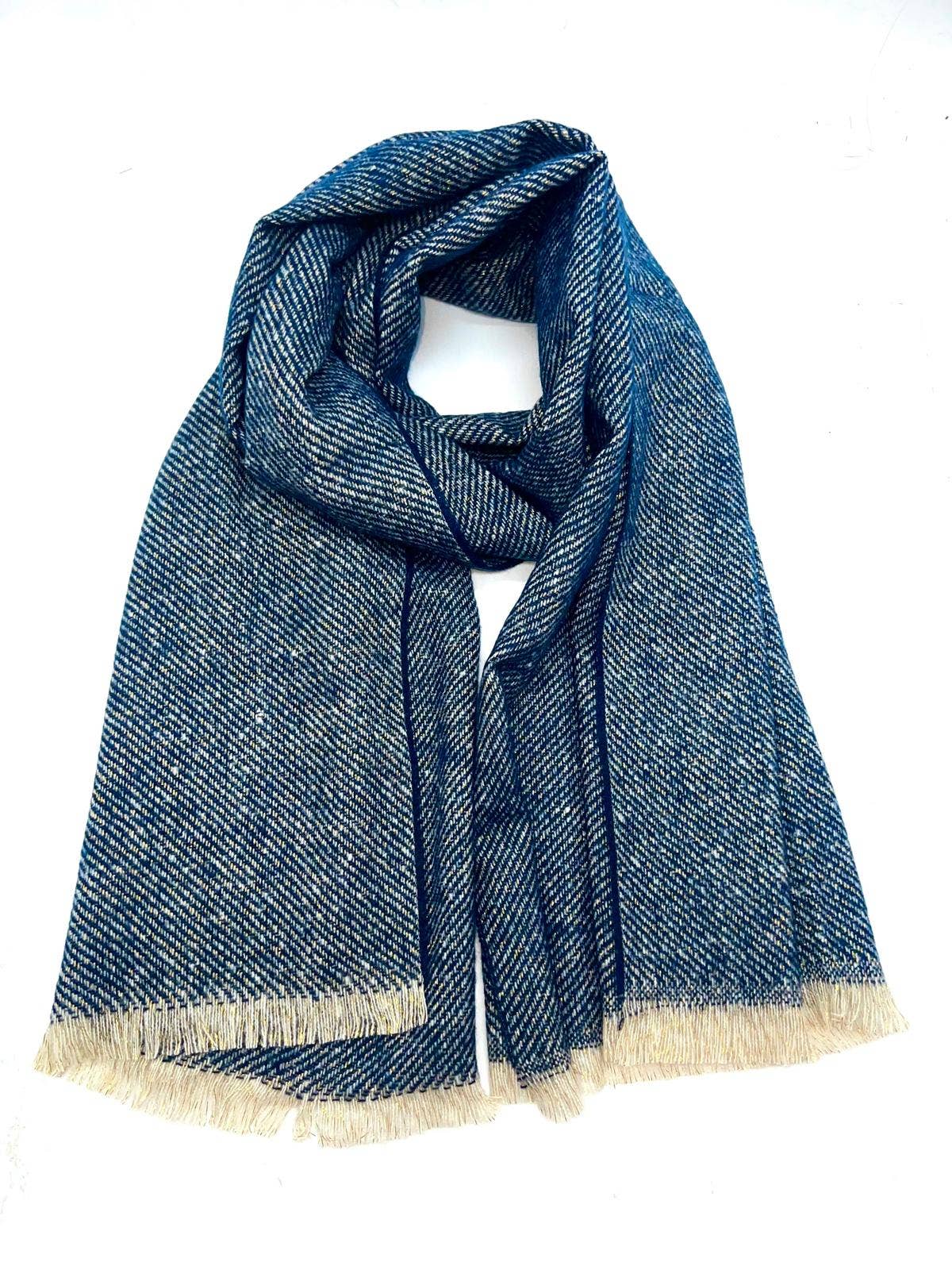 LINETA - Wholesale Scarf - Women's - HH-335 Plain scarf with lurex0