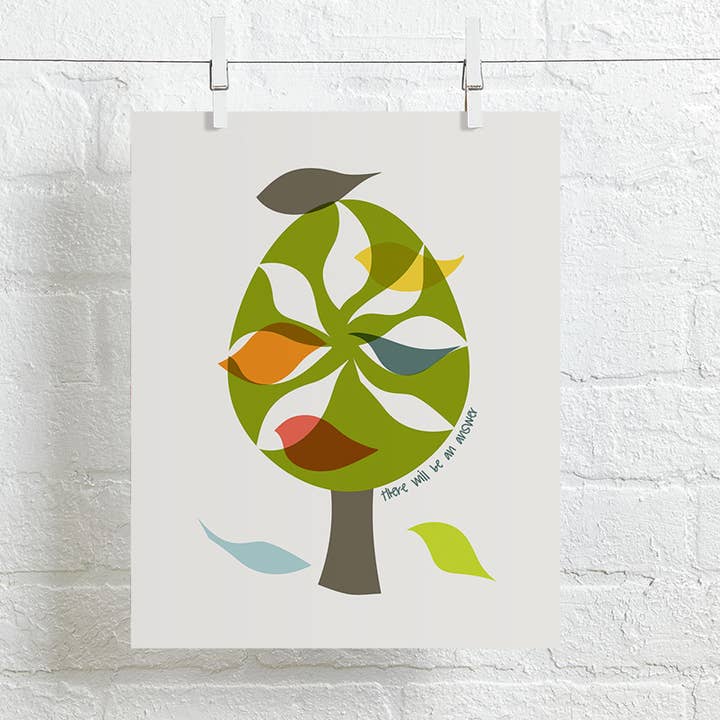 The Beatles | Let It Be - mid-century modern lyric art print for wholesale by Lyrical Artworks