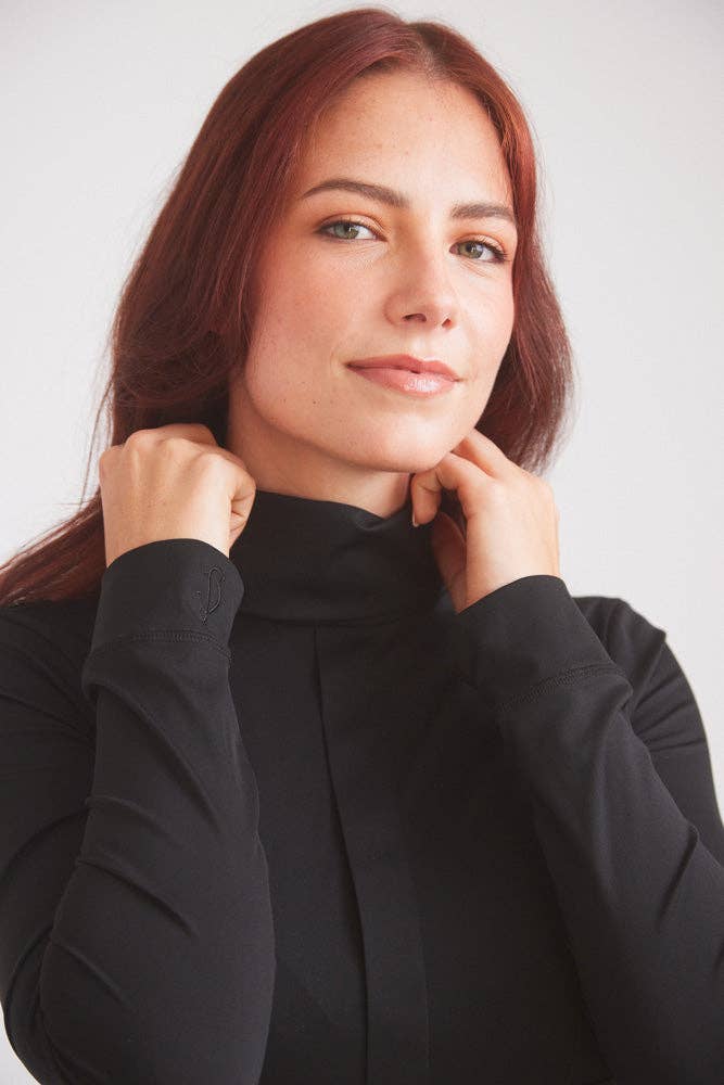 Solid Citizen Equestrian - Wholesale T-Shirt - Women's - Haley | UV Base-layer | Riding top | Turtleneck Sun-shirt | Black7