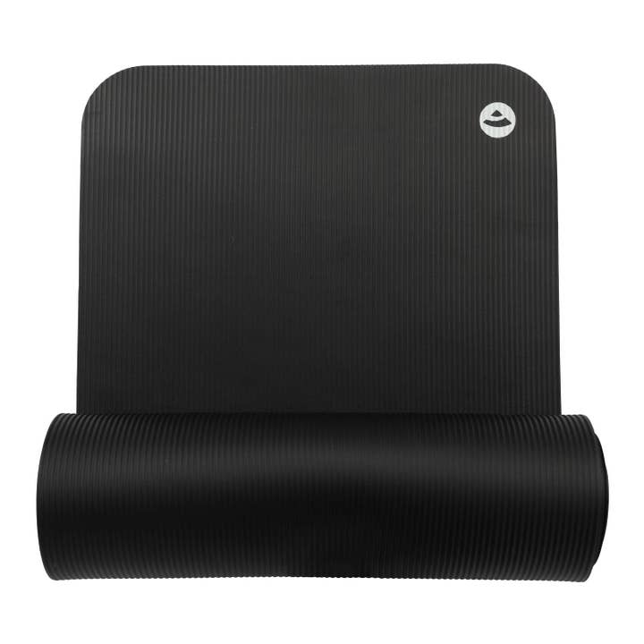 Bodynova - Vendita all'ingrosso Attrezzatura per il fitness - Tappetino per esercizi Fitness & Pilates, nero, 185x60x1,5 cm