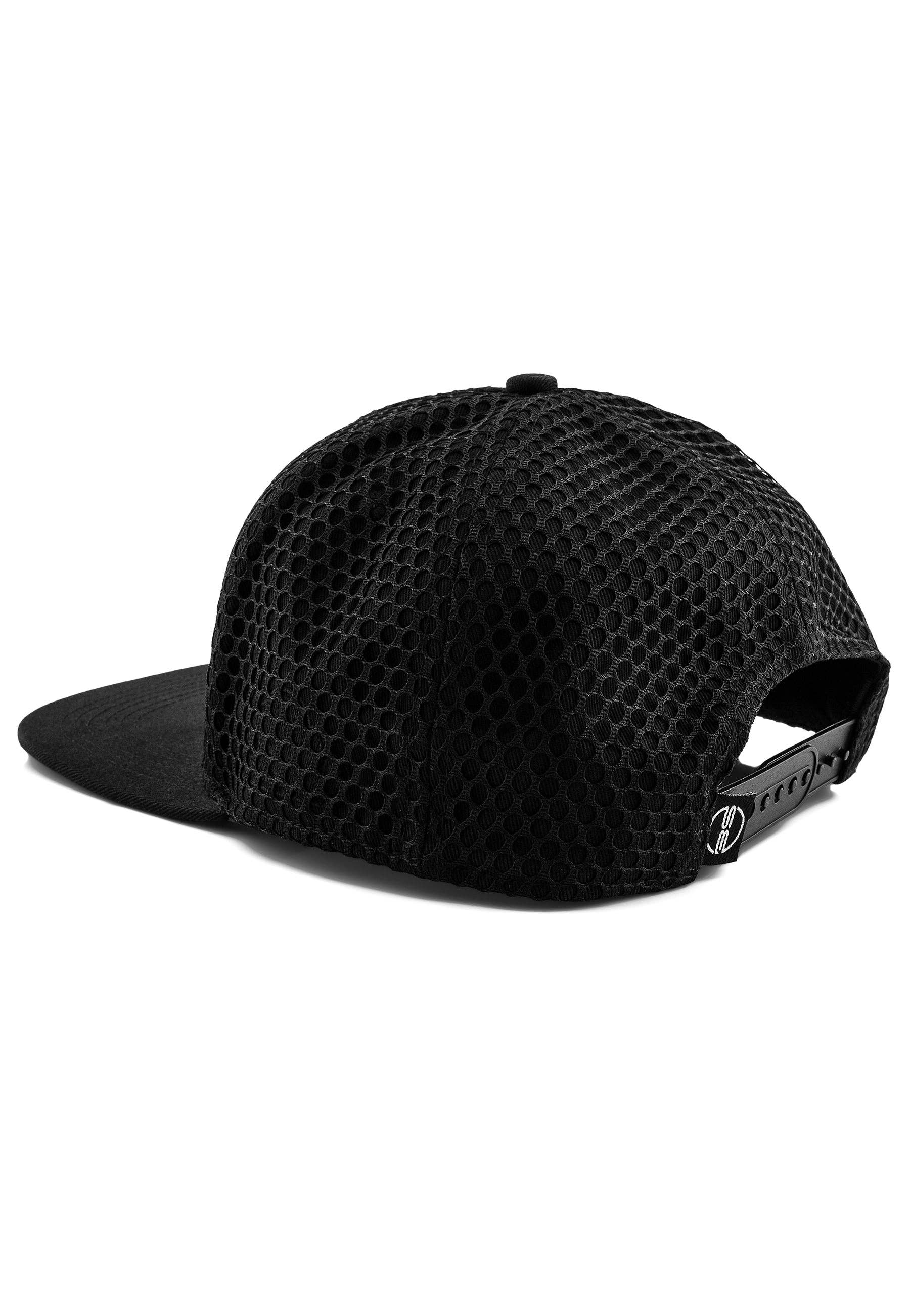 Blackskies - Wholesale Flat Brim Cap - Men's - Andromeda Snapback Cap - Black Mesh3