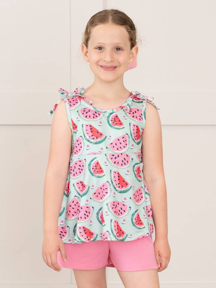 Watermelon Splash Tie Swing Outfit for wholesale by Marie Nicole Clothing