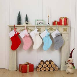 Christmas Stocking & Thread, Blue, Pink, Red and White for wholesale by Zsa Zsa & LoLLi Monogram Blanks