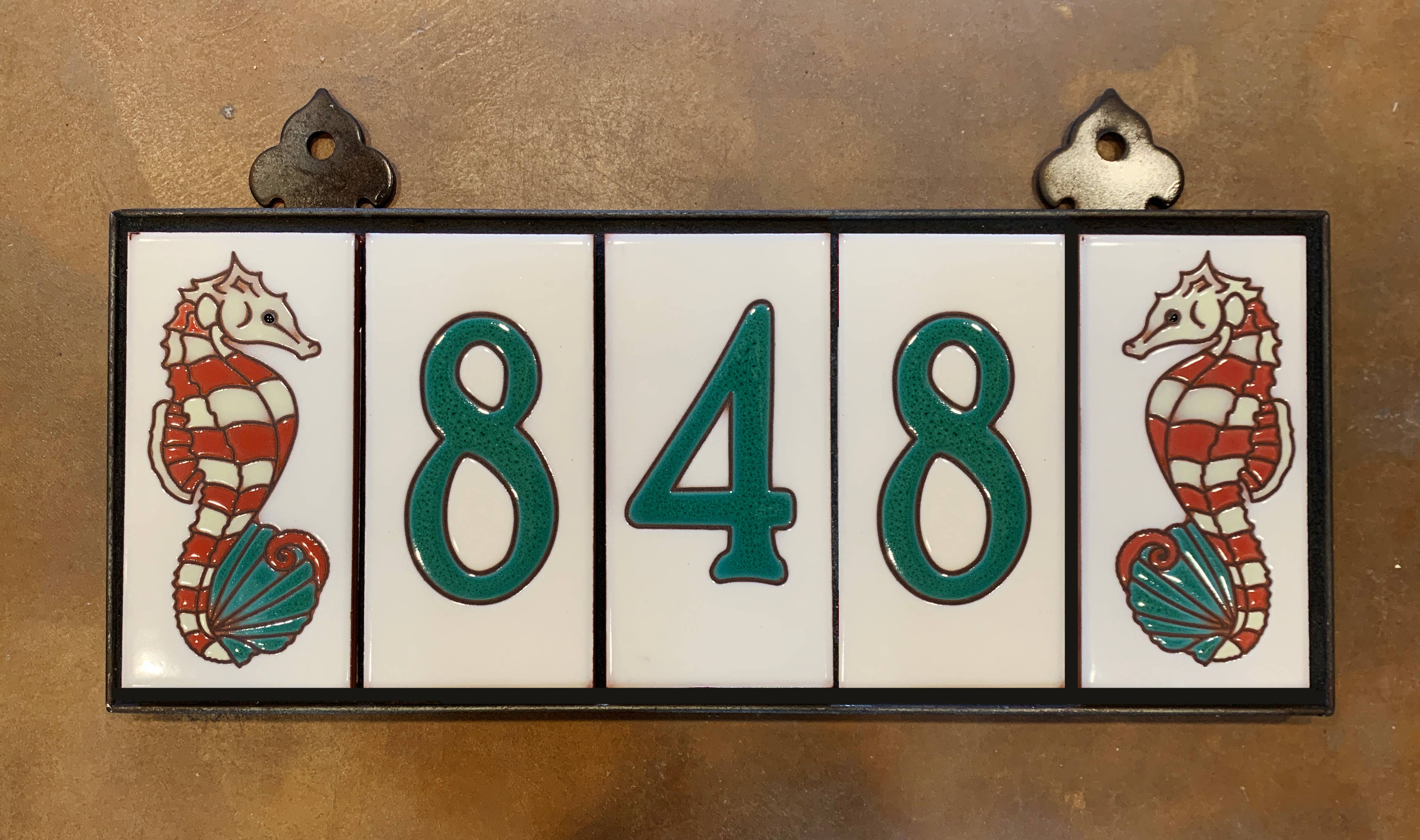 Carly Quinn Designs - Wholesale Wall Accent - 3x6 Antique White & Jade Numbers1