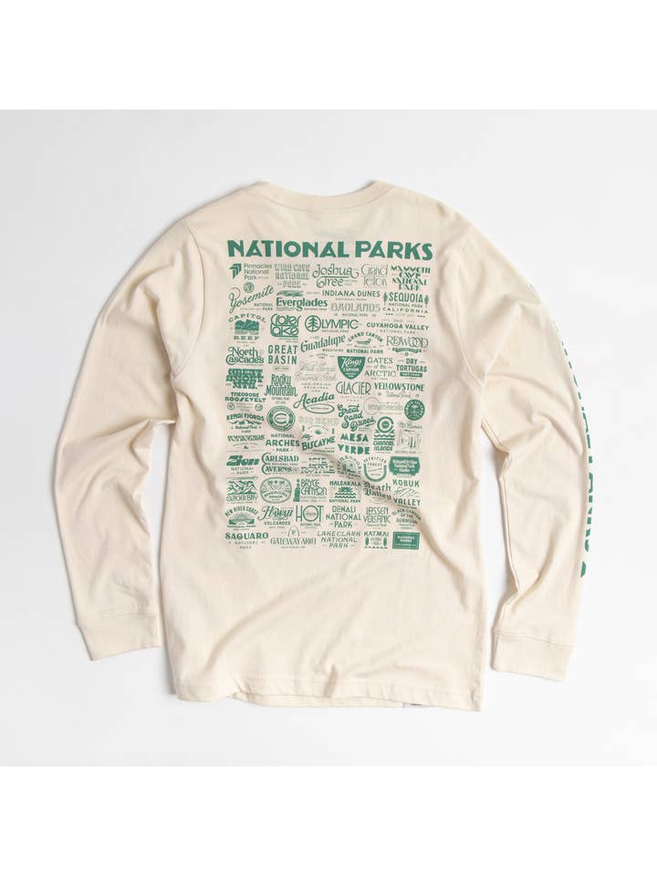 The Landmark Project – Engroshandel T-shirt med print - Unisex – Se Amerikas Nationalparker Unisex Langærmet T-shirt med Lomme5