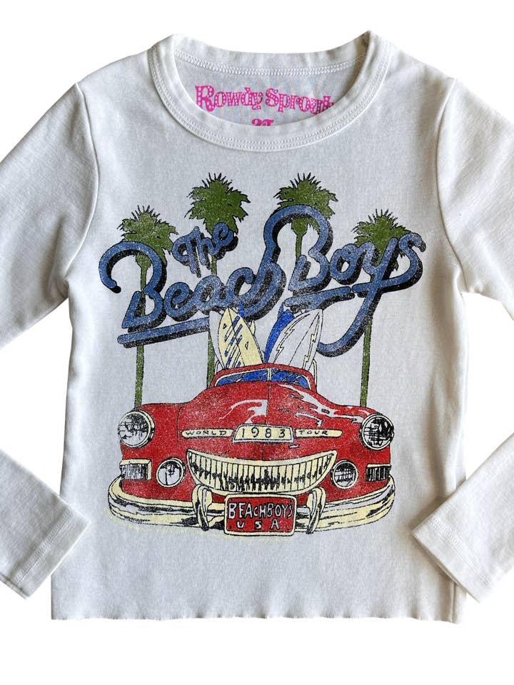Rowdy Sprout - Wholesale Screen Printed T-Shirt - Kids - Beach Boys 1983 World Tour Ribbed