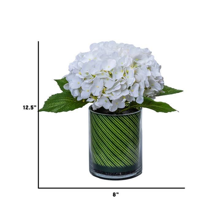 Vintage Home - Wholesale Artificial flowers - 2-Pack 12.5" Tall Faux White Hydrangea Floral Arrangements3