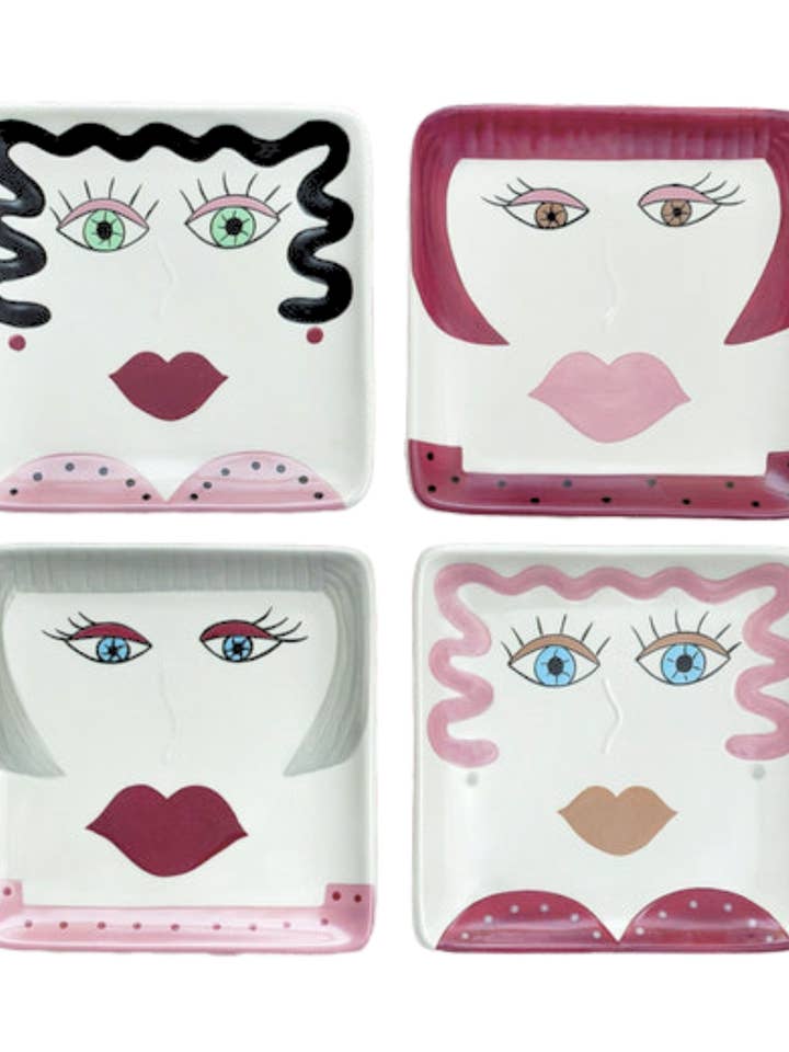 Pink Decorative Tabletop Dessert Plates to Entertain & Gift for wholesale by Personality Plates