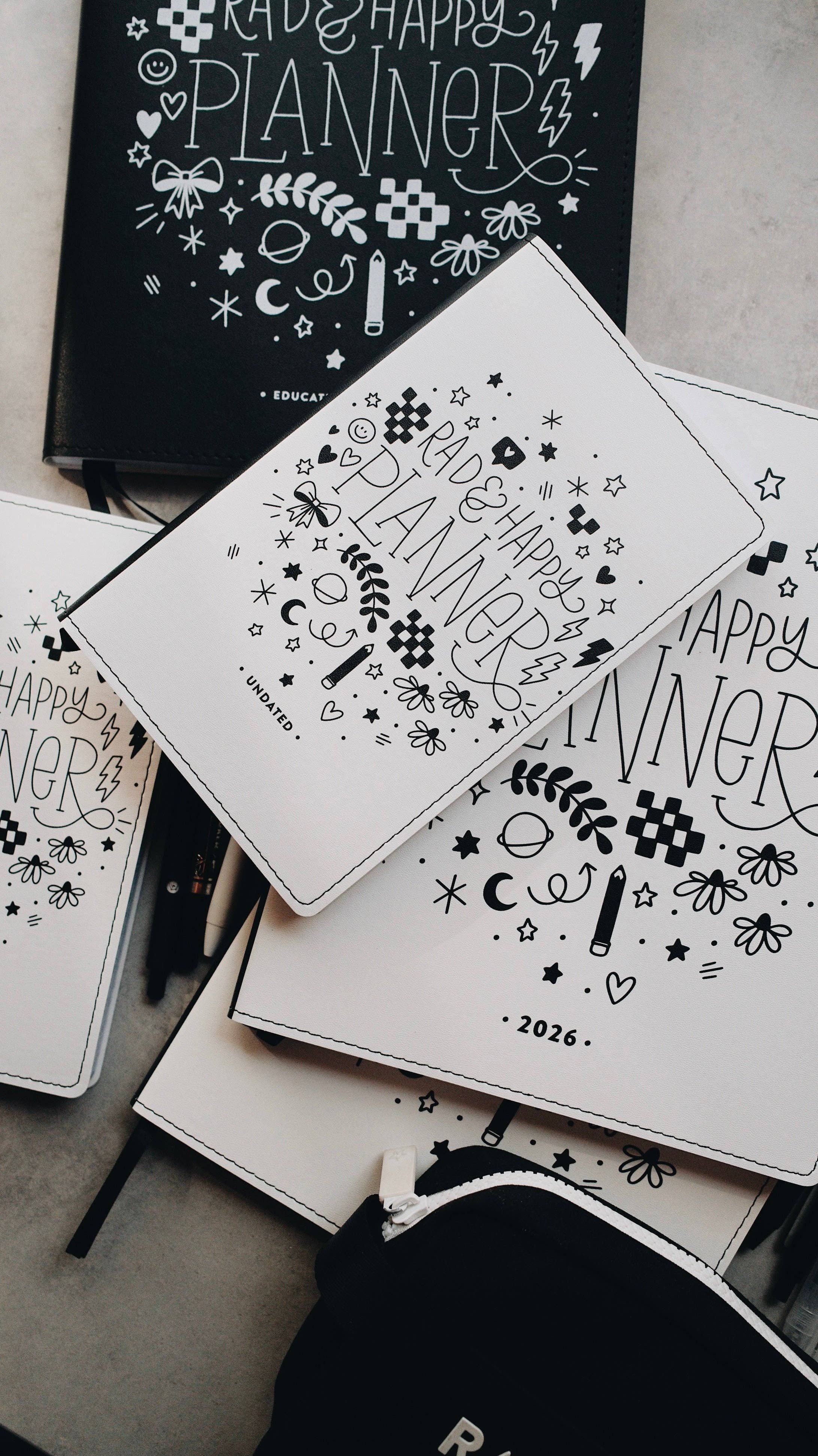 Rad & Happy - Wholesale Planner - 2026 Dated 8x10 Planner - Doodle Edition13