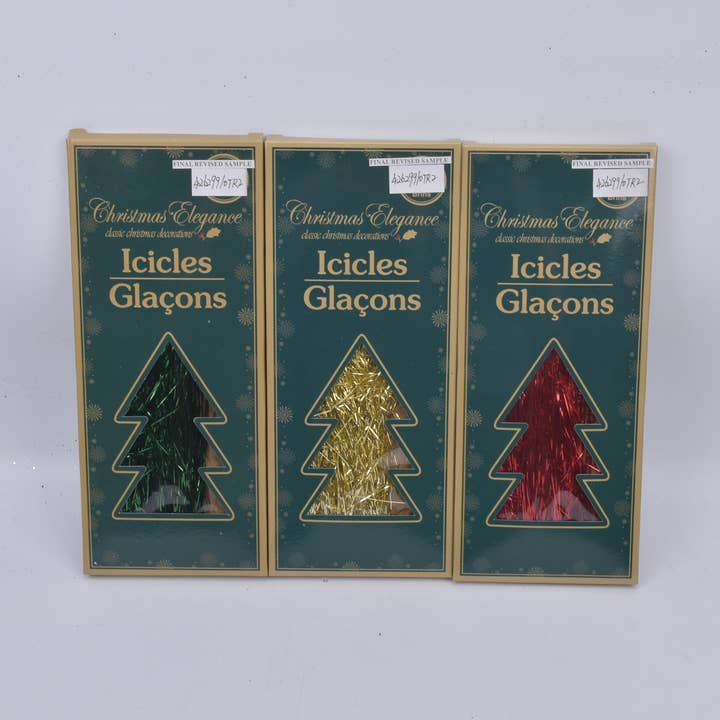 2000 Count Icicles | Green | Gold | Red | (C) for wholesale by Country Silk