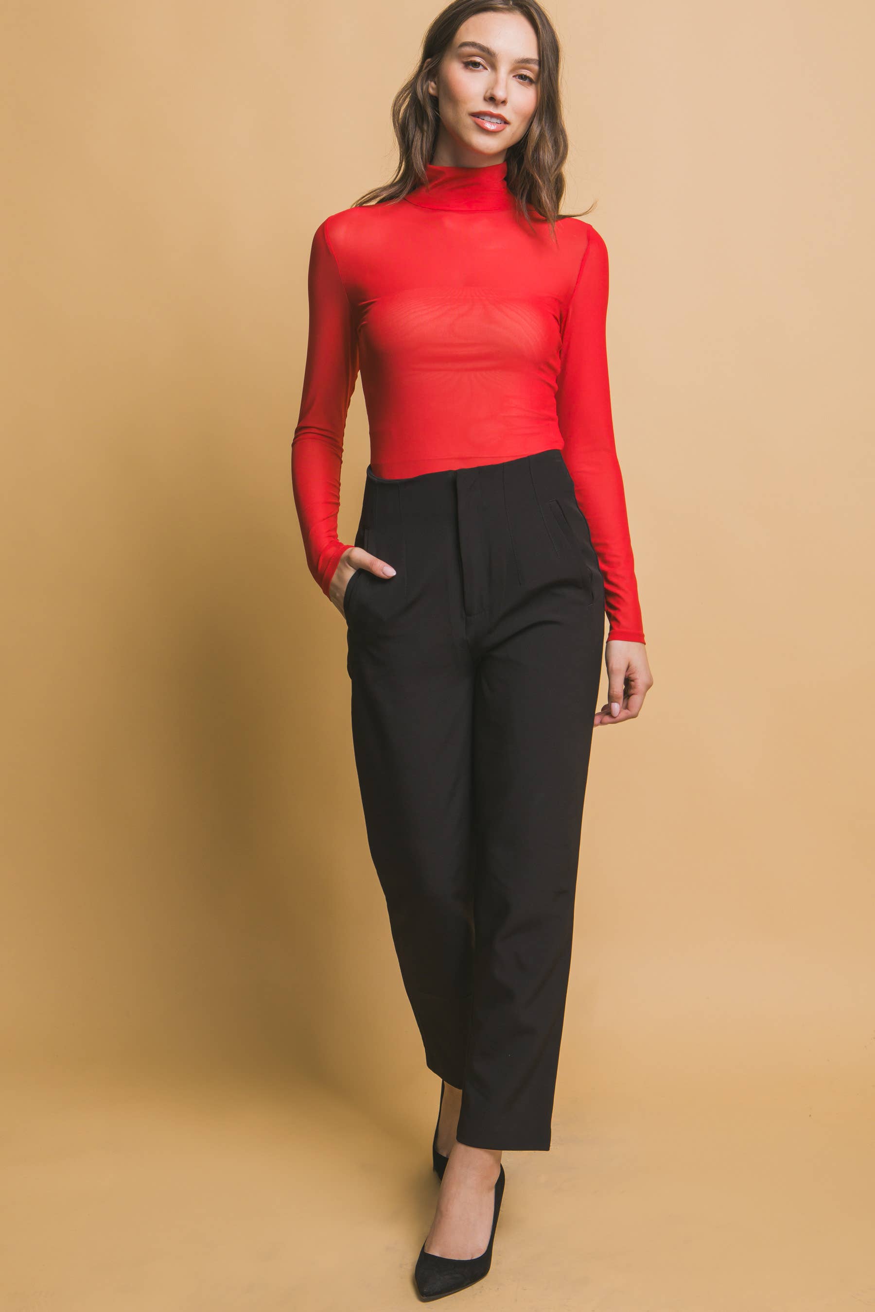 Peace Love Line - Wholesale Bodysuit - Women's - PL3459 - LONG SLEEVE SHEER BODYSUIT9