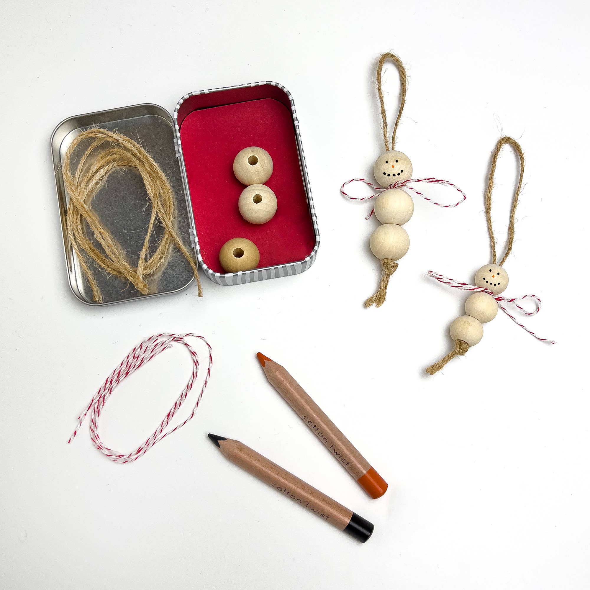 Cotton Twist (USA DUTIES PAID) - Wholesale DIY Craft Kit - Kids - Make Your Own Christmas Snowman Decorations4