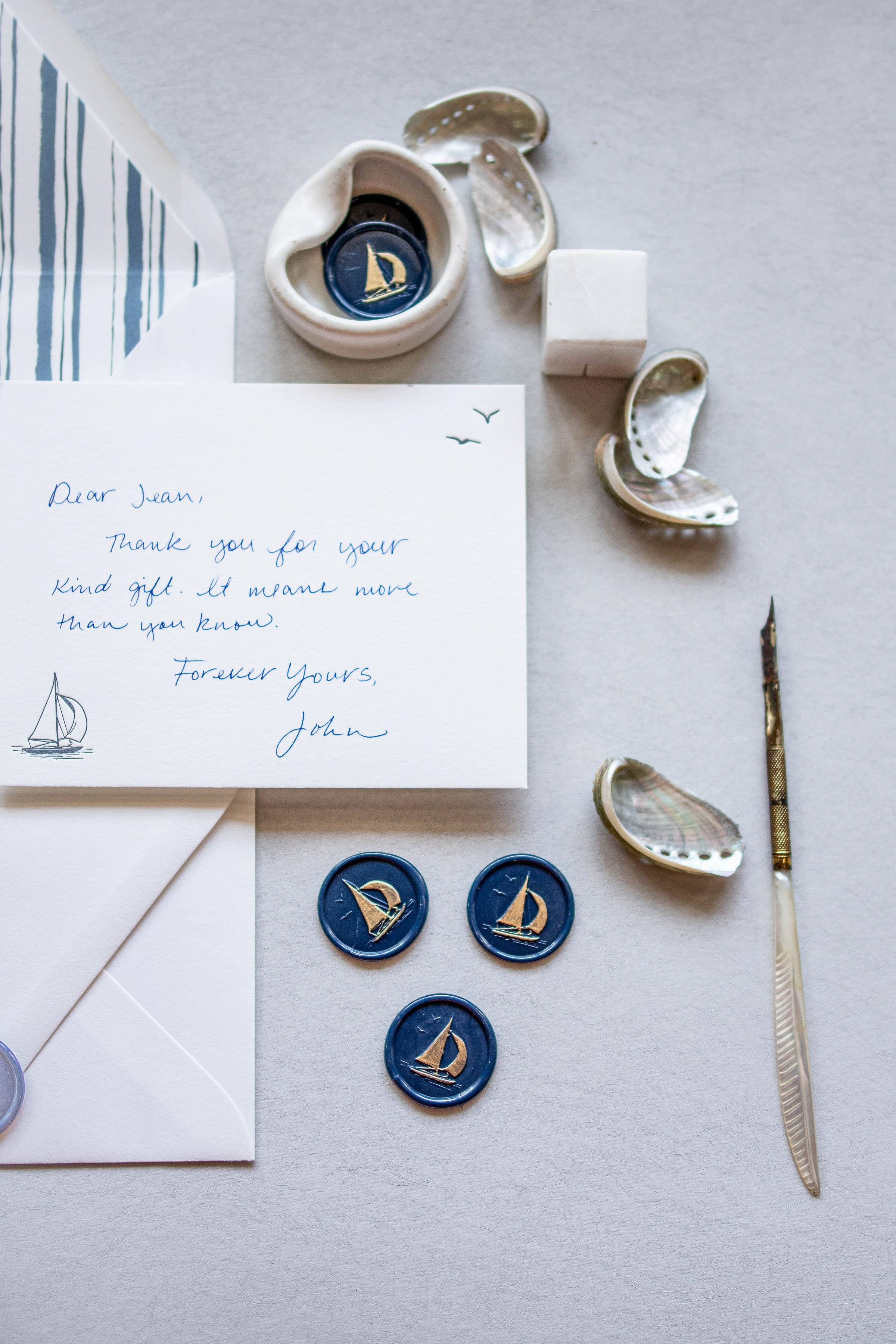 Ciarra Claire - Wholesale Stationery/Notecard Set - Nautical | Stationery Set of 64