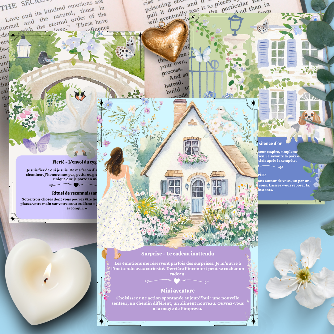 Les Moonettes – wholesale Tarot cards – 32 Enchanted Emotion Cards and Storage Pouch9