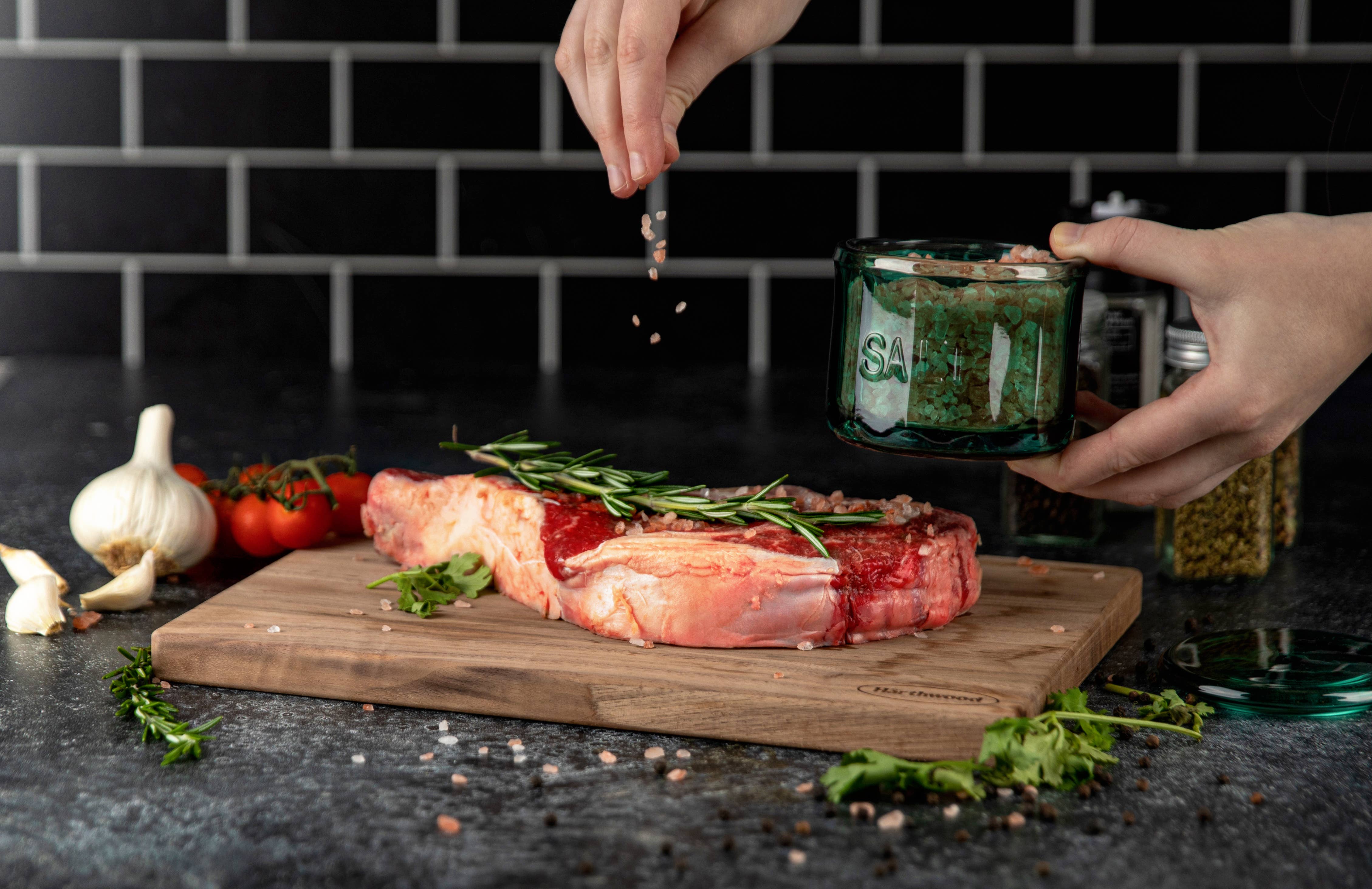 Kook - Wholesale Salt Mill - Kook Embossed Salt Cellar & Lid, Pressed Glass, 10 oz15