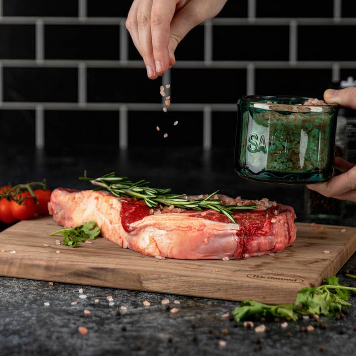 Kook - Wholesale Salt Mill - Kook Embossed Salt Cellar & Lid, Pressed Glass, 10 oz15